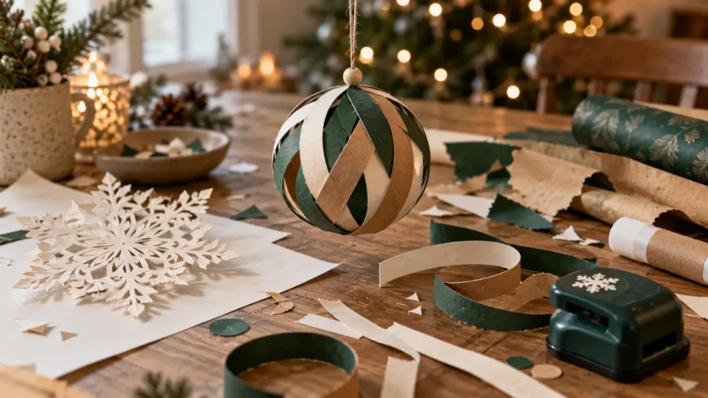 Décoration de Noël en papier à faire soi-même facile : du flocon à la table lumineuse